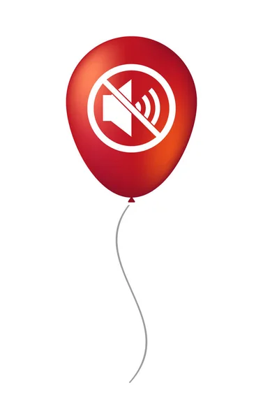 Isolated balloon with  a speaker  in a not allowed signal — Stock Vector