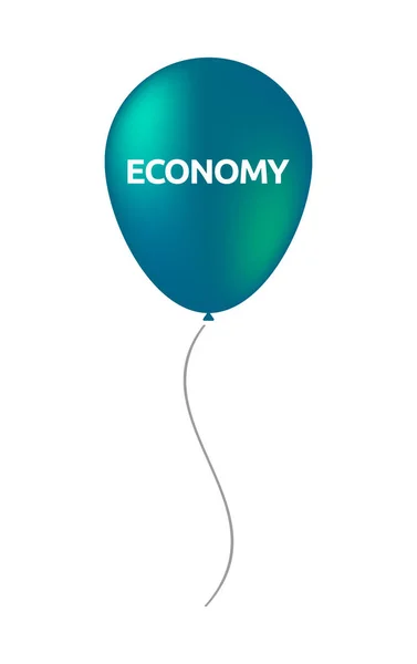 Globo aislado con el texto ECONOMÍA — Vector de stock