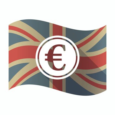 Bir euro para ile izole İngiltere bayrağı