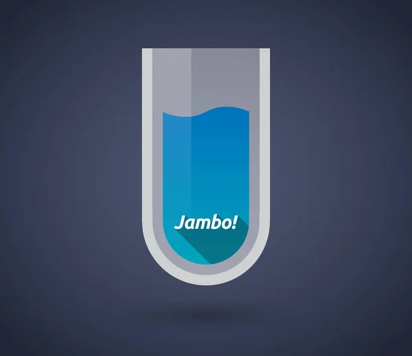 Chemiczne probówki z tekst Hello! w języku suahili — Wektor stockowy