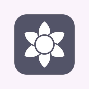 Bir lotus çiçeği ile izole düğmesi