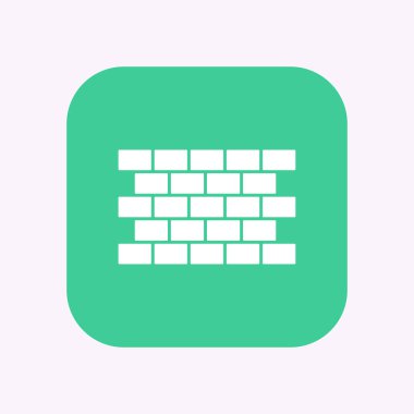 Bir tuğla duvar ile izole düğmesi