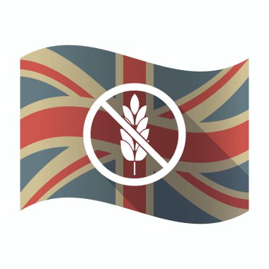 Gluten ücretsiz kaydolun ile izole İngiltere bayrağı