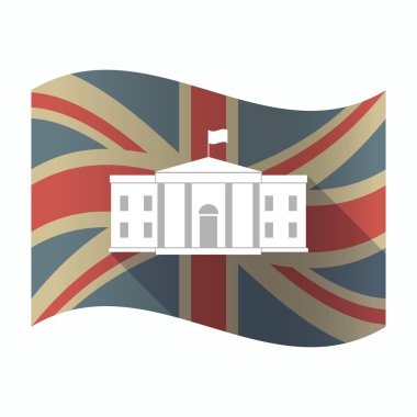 Beyaz Saray binası ile izole İngiltere bayrağı