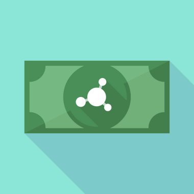 Uzun gölge banknot birbirine bağlı net işareti 