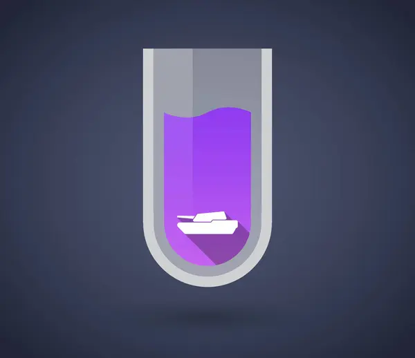 Tube à essai chimique avec réservoir de combat — Image vectorielle