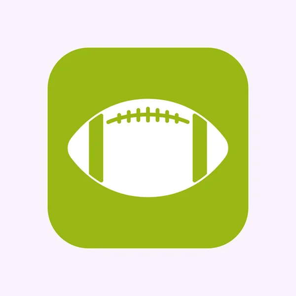 Bouton isolé avec ballon de football américain — Image vectorielle