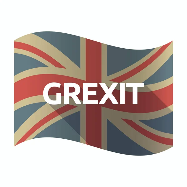 Drapeau isolé du Royaume-Uni avec le texte GREXIT — Image vectorielle