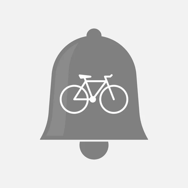 Campana aislada con bicicleta — Vector de stock