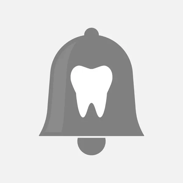 Geïsoleerde Bel met een tand — Stockvector