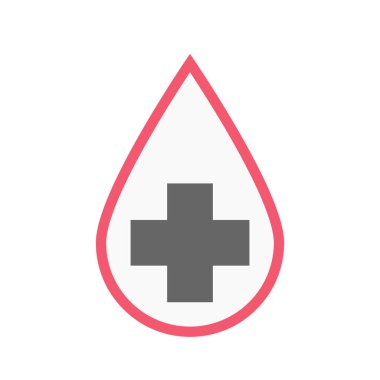 İzole kan damla eczane işaretiyle