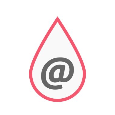 İzole kan damlası ile bir işareti