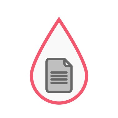 Bir belge ile izole kan damlası