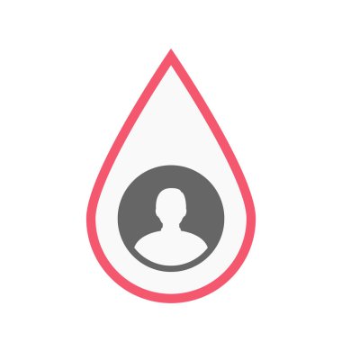 İzole kan bırak bir erkek avatar