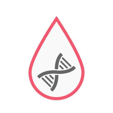 İzole kan damla bir Dna işareti ile