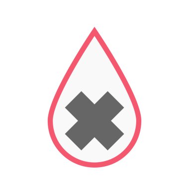 İzole kan damla ile rahatsız edici bir madde işareti