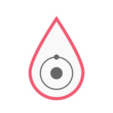 İzole kan damlası ile bir atom