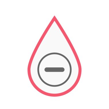 İzole kan damla çıkarma işareti ile