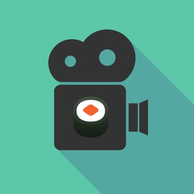 Uzun gölge kamera suşi maki bir parça ile