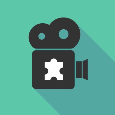 Bir bulmaca parçası uzun gölge kamerayla