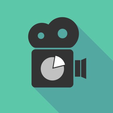 Uzun gölge kamera ile bir pasta grafiği