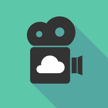 Uzun gölge kamera ile bir bulut