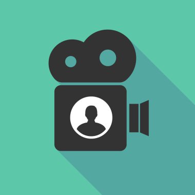 Uzun gölge kamera bir erkek avatar ile