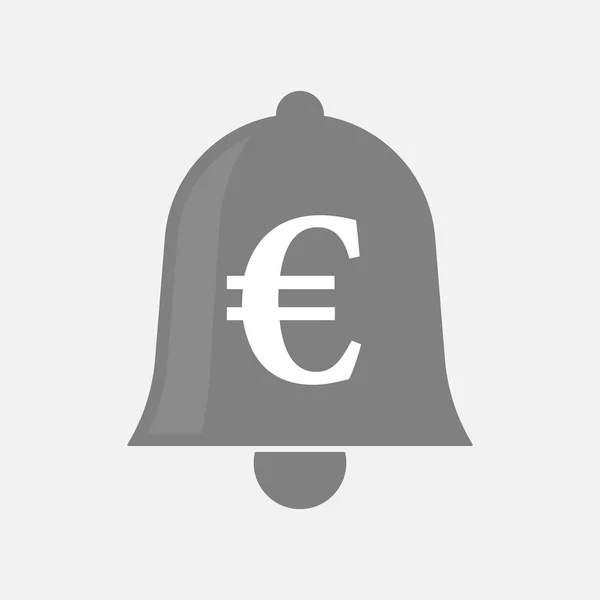 Sino isolado com um sinal de euro — Vetor de Stock