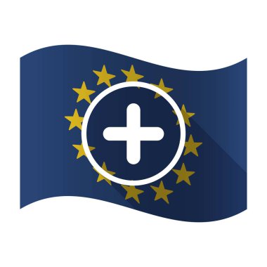 Bir miktar işareti ile izole AB bayrağı