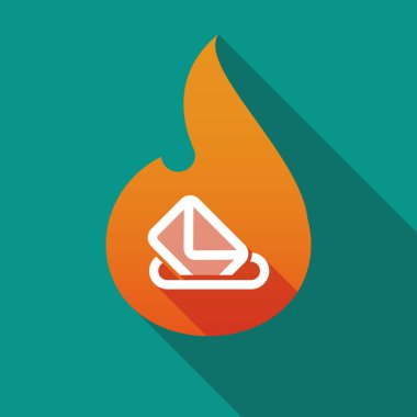 Uzun gölge alev bir oy sandığı ile