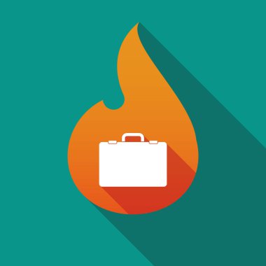 Uzun gölge alev evrak çantalı