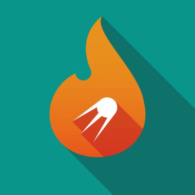 Uzun gölge alev vintage bir uydu