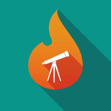 Uzun gölge alev bir teleskop ile