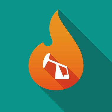 Uzun gölge alev Atbaşı pompası ile