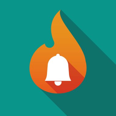 Uzun zaman bir bell ile gölge alev