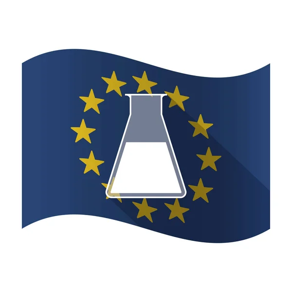 Isolierte EU-Flagge mit einem Fläschchen — Stockvektor