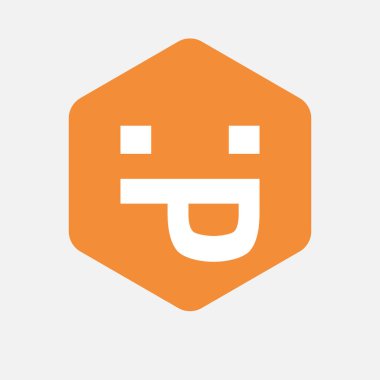 Bir dil metin yüz yapışmasını ile izole altıgen