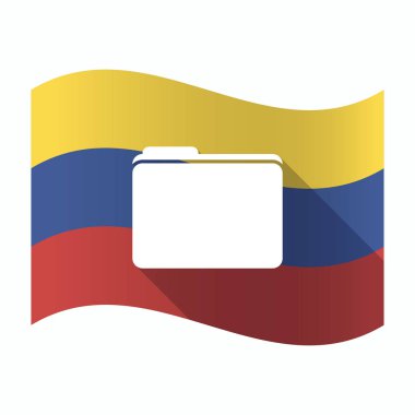 Bir klasör ile izole Venezuela bayrak 
