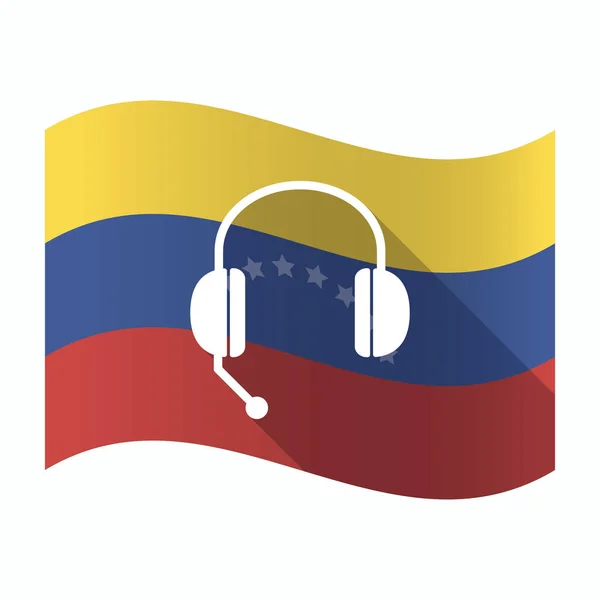 Bandera aislada de Venezuela con dispositivo de manos libres — Archivo Imágenes Vectoriales