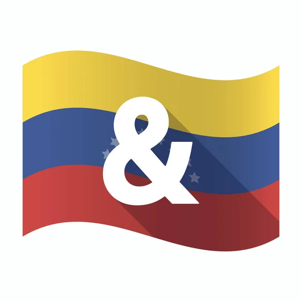 Bandeira isolada da Venezuela com um ampersand — Vetor de Stock