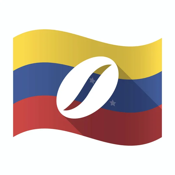 Bandeira isolada da Venezuela com um grão de café — Vetor de Stock