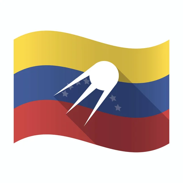 Bandeira isolada da Venezuela com um satélite vintage — Vetor de Stock