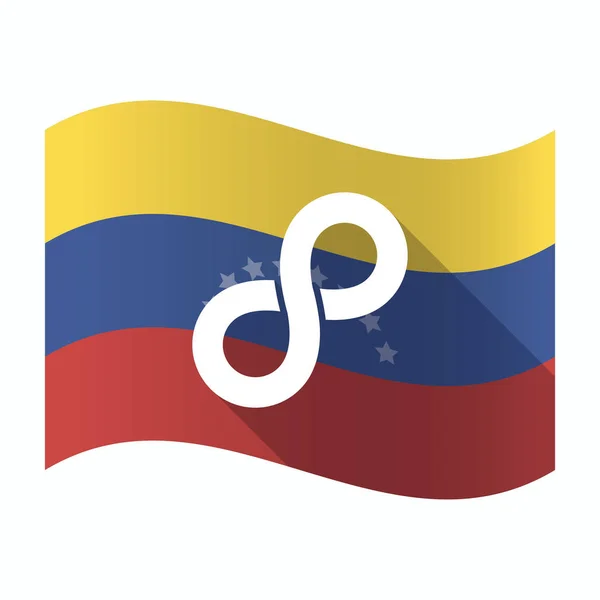 Bandeira isolada da Venezuela com um sinal infinito — Vetor de Stock