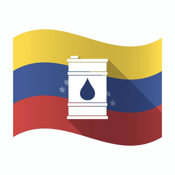 Isolierte venezuela Flagge mit einem Fass Öl — Stockvektor