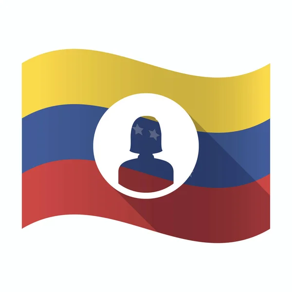 Bandeira isolada da Venezuela com um avatar feminino — Vetor de Stock