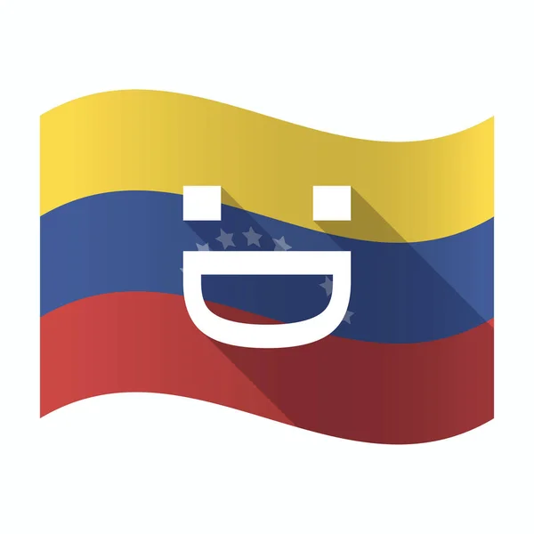 Isolated Venezuela flag with a laughing text face — Stock Vector