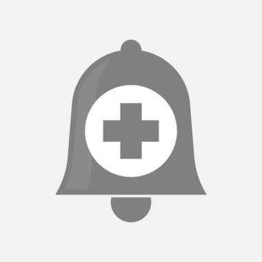 Yuvarlak eczane işaretiyle izole çan