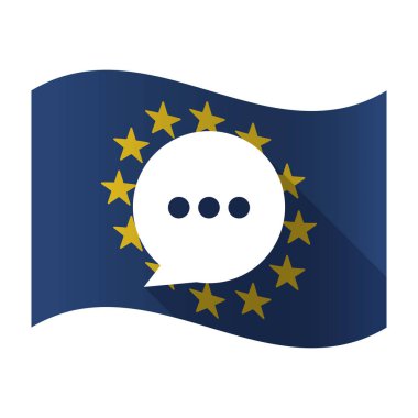 Komik bir balon ile izole AB kusur