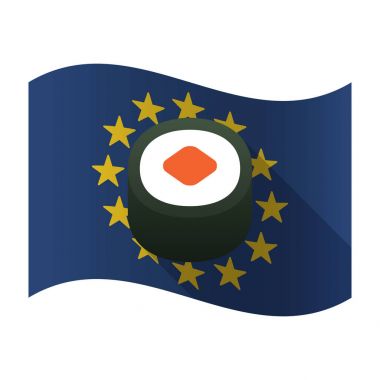 Suşi maki bir parçası ile izole AB kusur