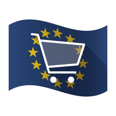 Bir alışveriş sepeti ile izole AB kusur